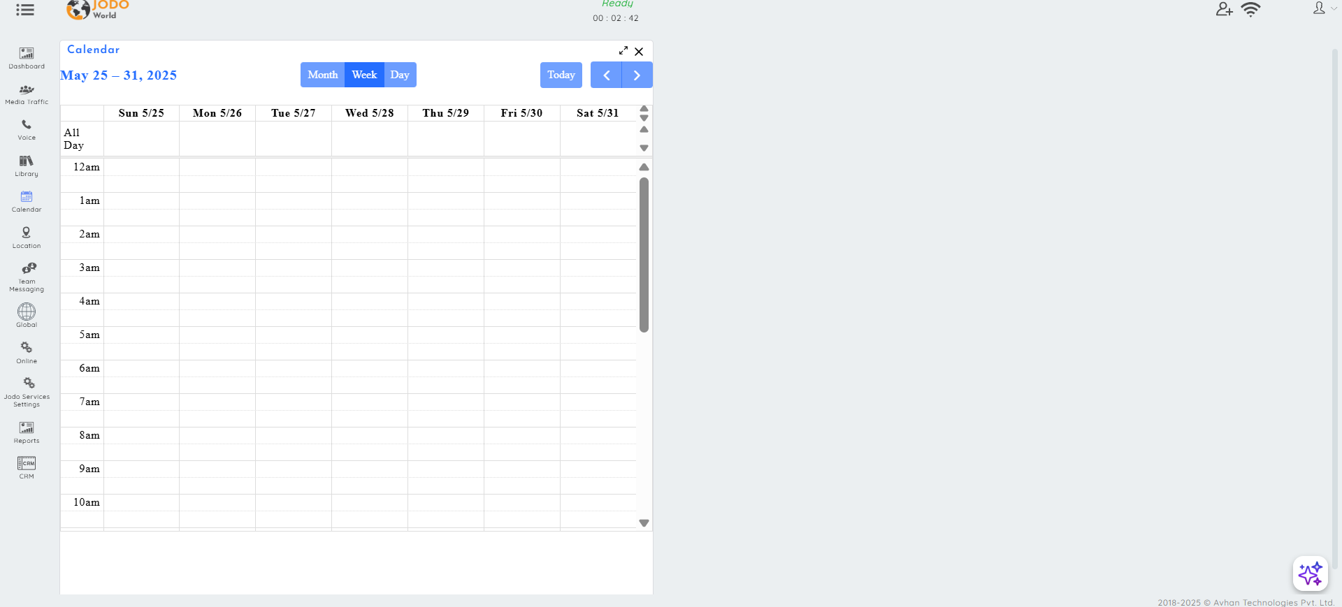 Calendar | Jodo Documentation Hub